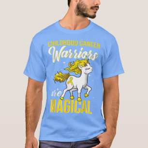 Bewustmaking van kinderkanker Warrior Funny Unicor T-shirt