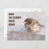 Bewustmaking van klimaatverandering briefkaart (Voorkant / Achterkant)