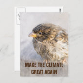 Bewustmaking van klimaatverandering briefkaart (Voorkant / Achterkant)