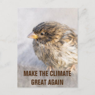 Bewustmaking van klimaatverandering briefkaart