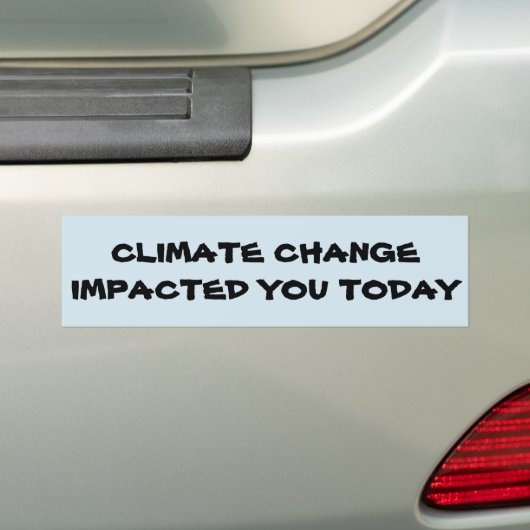 Bewustmaking van klimaatverandering bumpersticker (Op auto)