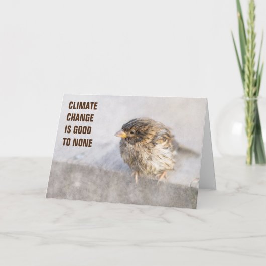 Bewustmaking van klimaatverandering kaart (Voorkant)