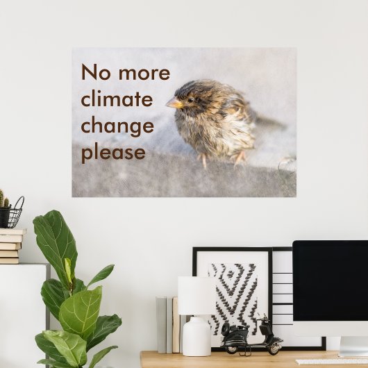 Bewustmaking van klimaatverandering poster (Thuiskantoor)