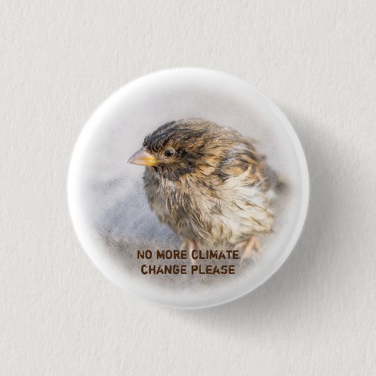 Bewustmaking van klimaatverandering ronde button 3,2 cm (Voorkant)