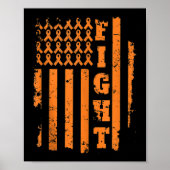 Bewustmaking van leukemie bij kanker Leukemie Oran Poster (Voorkant)