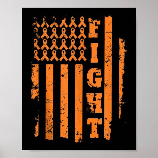 Bewustmaking van leukemie bij kanker Leukemie Oran Poster (Voorkant)