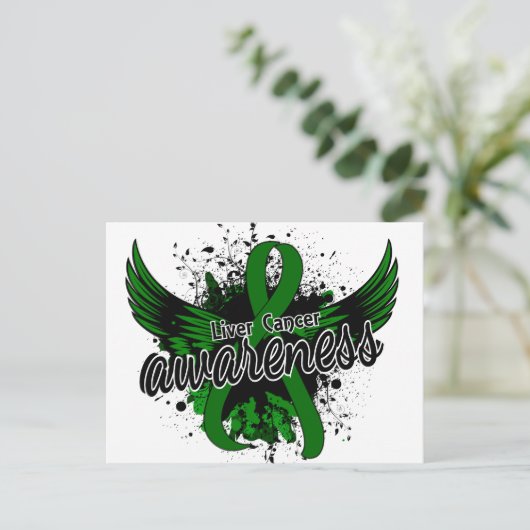 Bewustmaking van leverkanker 16 briefkaart (Staand voorkant)