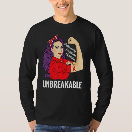 Bewustmaking van longembolie Sterke steun voor arr T-shirt (Voorkant)