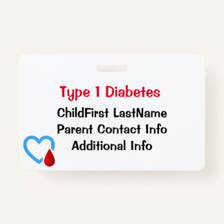 Bewustmaking van medische nooddiabetes badge