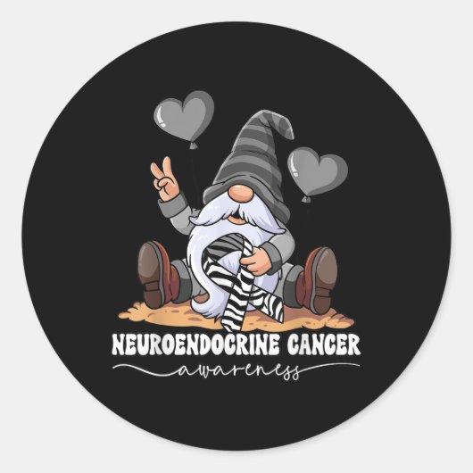 Bewustmaking van neuroendocriene kanker ronde sticker (Voorkant)