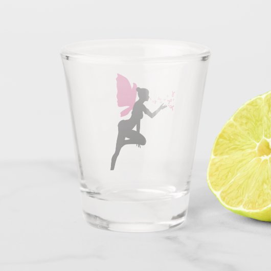 Bewustmaking van ongeboren borstkanker shot glas (Achterkant)