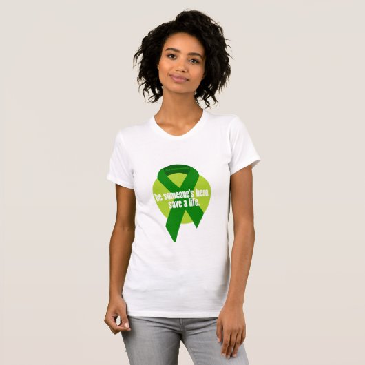 Bewustmaking van orgaandonatie t-shirt (Voorkant volledig)