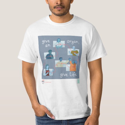 Bewustmaking van orgaandonatie T-shirt (Voorkant)