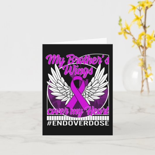 Bewustmaking van overdosering Mijn broer's Wings H Kaart (Gele Bloem)