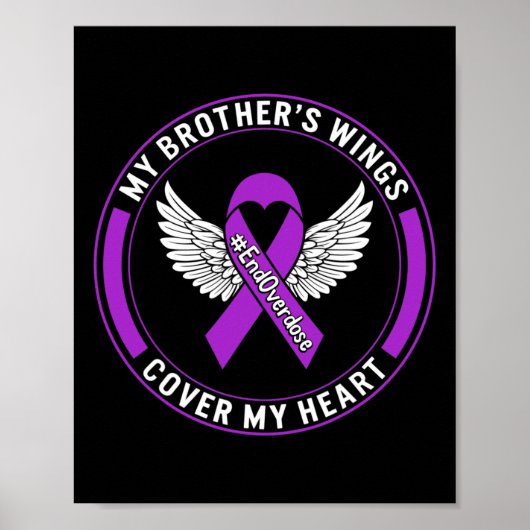 Bewustmaking van overdosering Mijn broer's Wings H Poster (Voorkant)