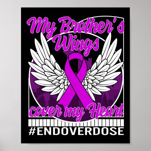 Bewustmaking van overdosering Mijn broer's Wings H Poster (Voorkant)
