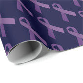 Bewustmaking van Paarse koolstofkanker Cadeaupapier (Rol Hoek)