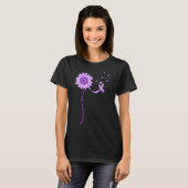 Bewustmaking van Paarse lint-pancreaskanker T-shirt (Voorkant volledig)