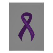 Bewustmaking van Paarse lintondersteuning Foto Afdruk (Voorkant)