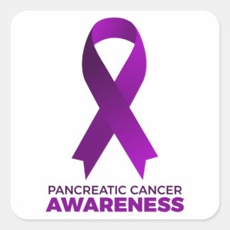 Bewustmaking van pancreaskanker vierkante sticker