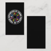 Bewustmaking van ribbons van groepsondersteuning v visitekaartje (Voorkant / Achterkant)