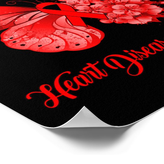 Bewustmaking van rode hartziekte poster (Hoek)