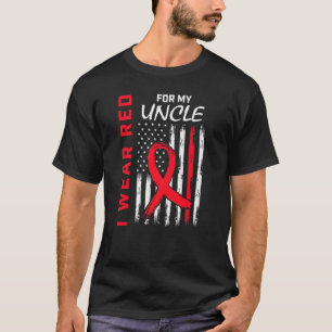 Bewustmaking van rode oomhartziekte Vlag nicht Ne T-shirt