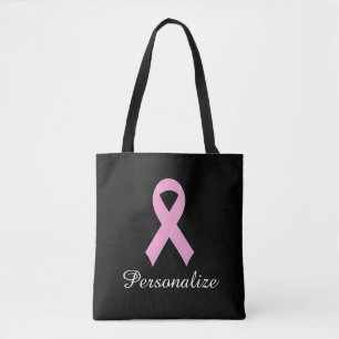 Bewustmaking van roze borstkanker tote bag