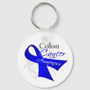 Bewustmaking van scrolllint Colon Cancer Sleutelhanger