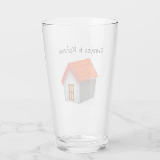 Bewustmaking van shingles door de drink glas (Achterkant)