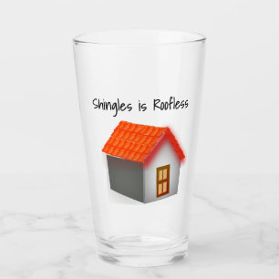Bewustmaking van shingles door de drink glas