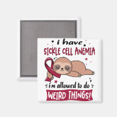 Bewustmaking van sikkelcelanemie Maand Ribbon-cade Magneet (Voorkant / Achterkant)