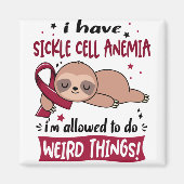 Bewustmaking van sikkelcelanemie Maand Ribbon-cade Magneet (Voorkant)