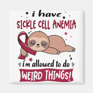 Bewustmaking van sikkelcelanemie Maand Ribbon-cade Magneet