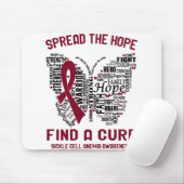 Bewustmaking van sikkelcelanemie Maand Ribbon-cade Muismat (Met muis)