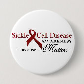 Bewustmaking van sikkelcelanemie ronde button 7,6 cm (Voorkant)
