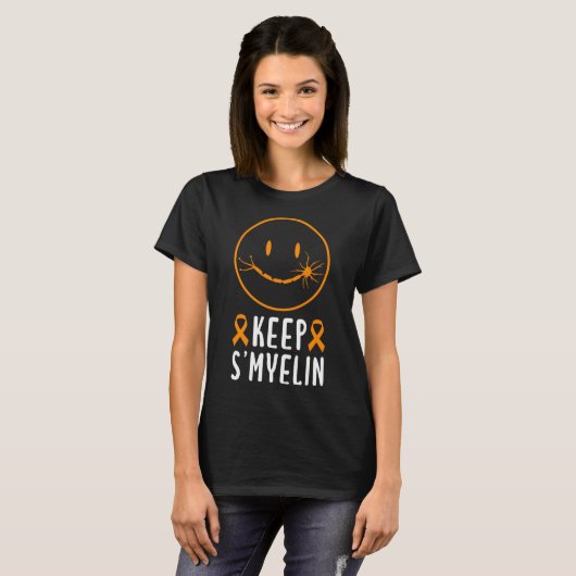 Bewustmaking van smyelin multipele sclerose t-shirt (Voorkant volledig)