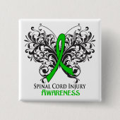 Bewustmaking van spinale kabelbeschadiging vierkante button 5,1 cm (Voorkant)