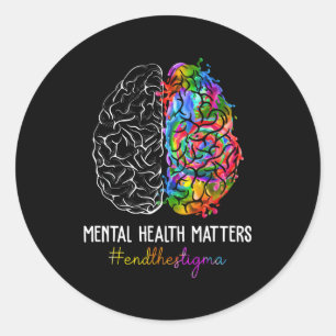 Bewustmaking van Stigma Tal Health Matents beëindi Ronde Sticker