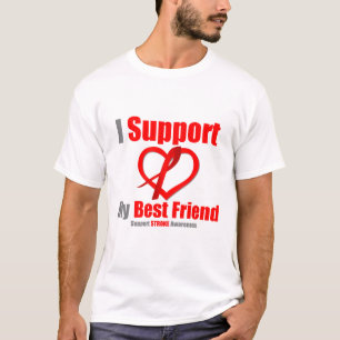 Bewustmaking van streke ik steun mijn beste vriend t-shirt