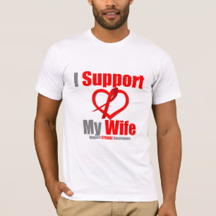 Bewustmaking van streke ik steun mijn vrouw t-shirt