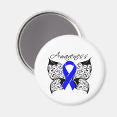 Bewustmaking van tattoo Butterfly - Colon Cancer Magneet (Voorkant / Achterkant)