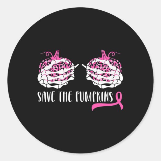 Bewustmaking van vrouwelijke borstkanker bespaart  ronde sticker (Voorkant)