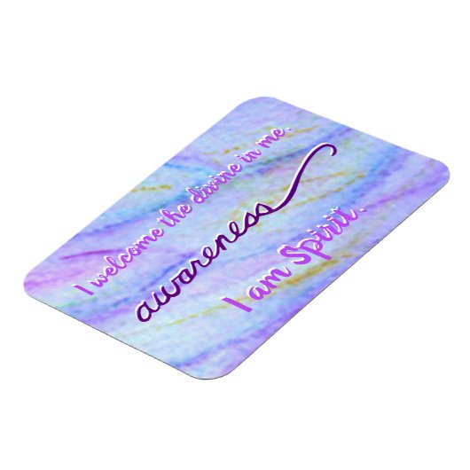 "Bewustmaking" Violet Crown Chakra WordMagnets Magneet (Linkerzijde)