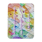 "Bewustmaking" Violet Crown Chakra Words Magnet Magneet (Verticaal)