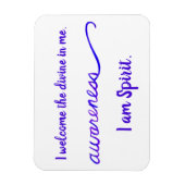 "Bewustmaking" Violet Crown Chakra Words Magnet Magneet (Verticaal)