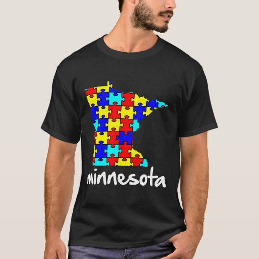 Bewustmaking voor autisme bij Minnesota T-shirt (Voorkant)
