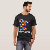 Bewustmaking voor autisme bij Minnesota T-shirt (Voorkant volledig)