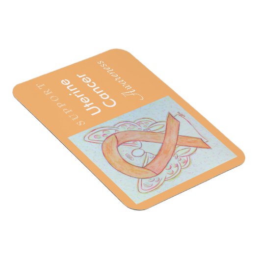 Bewustmaking voor baarmoederhalskanker Ribbon Ange Magneet (Rechterzijde)