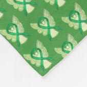 Bewustmaking voor bijnierkanker Klontendoekjes Fleece Deken (Hoek)